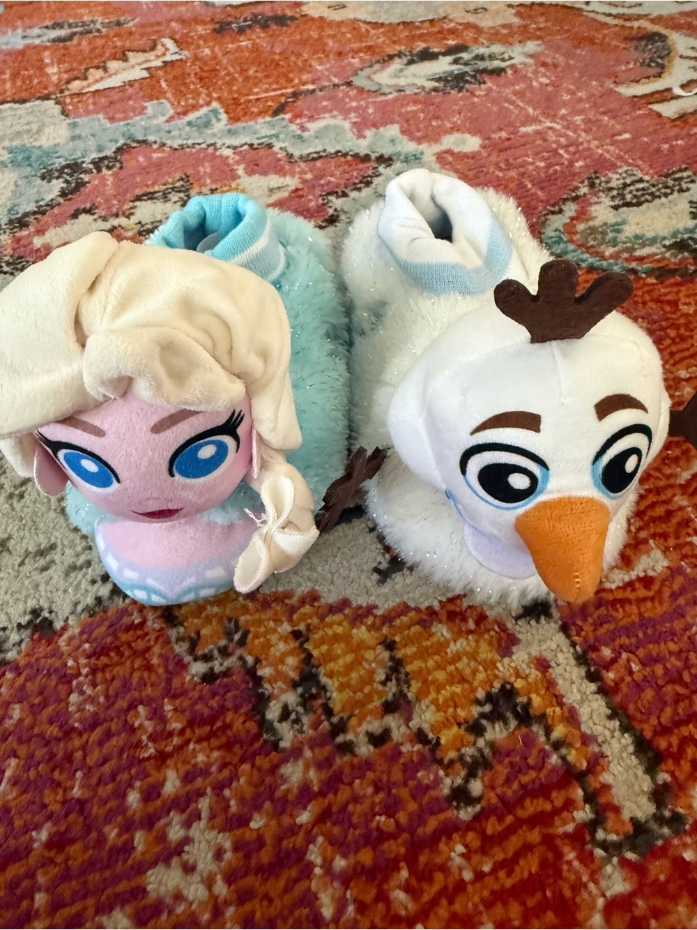 Brand new Frozen Kids Plush Slippers - Blue & White